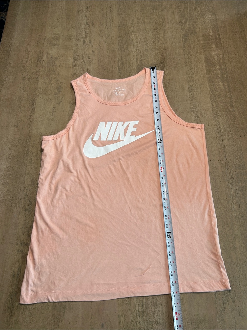 Nike Light Peach Tank with White Swoosh